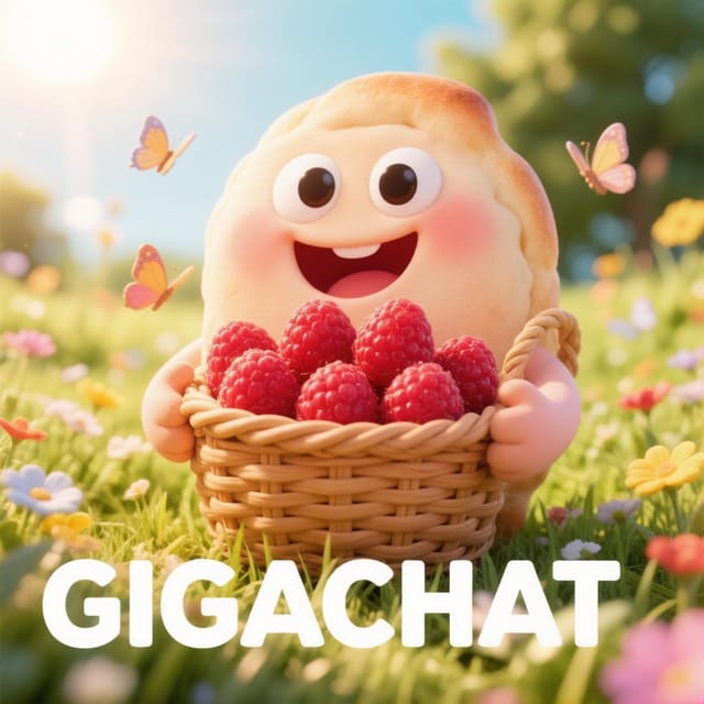 День пирожков с малиновым вареньем — открытка, нарисованная нейросетью GigaChat