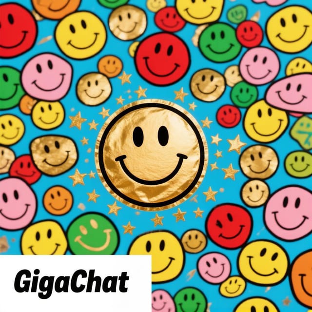 День рождения «Смайлика» — открытка, нарисованная нейросетью GigaChat