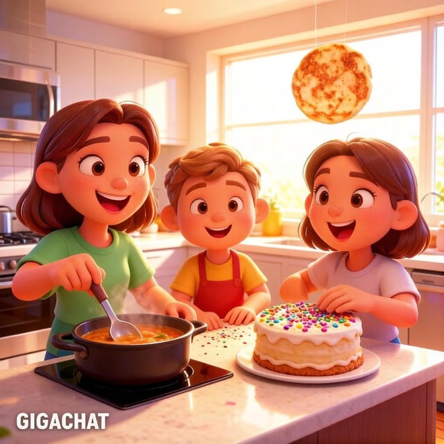День вкусной еды — открытка, нарисованная нейросетью GigaChat