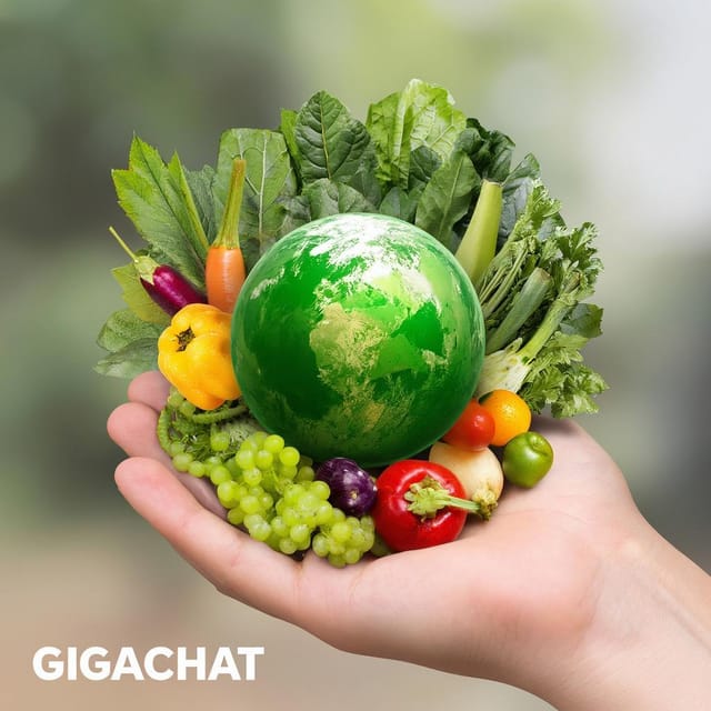 Всемирный день вегана — открытка, нарисованная нейросетью GigaChat