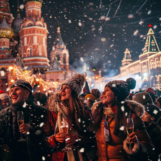 С Новым годом! — открытка