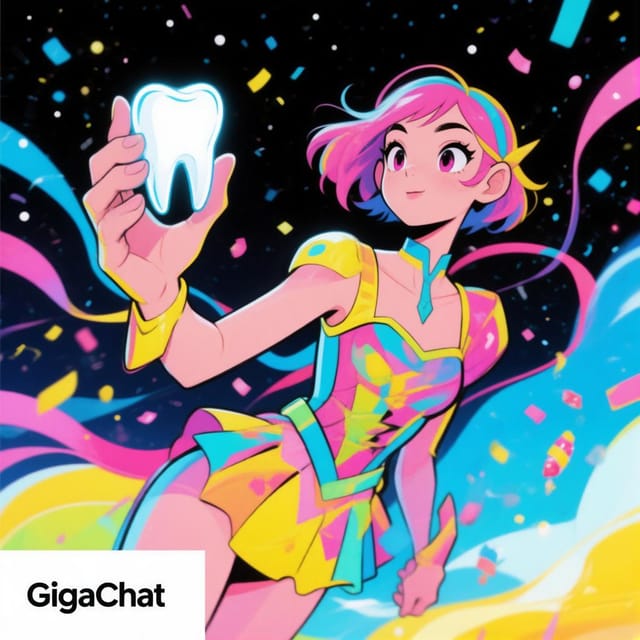 День зубной феи — открытка, нарисованная нейросетью GigaChat