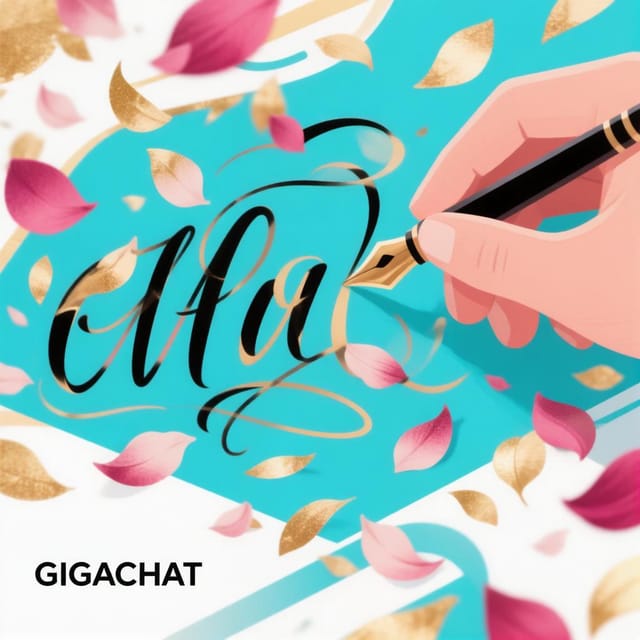 Всемирный день каллиграфии — открытка, нарисованная нейросетью GigaChat