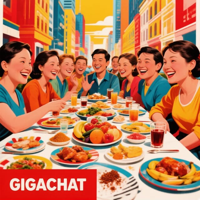 День «Ешь все, что хочешь» — открытка, нарисованная нейросетью GigaChat