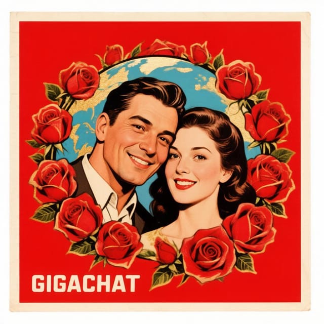 Всемирный день любви — открытка, нарисованная нейросетью GigaChat