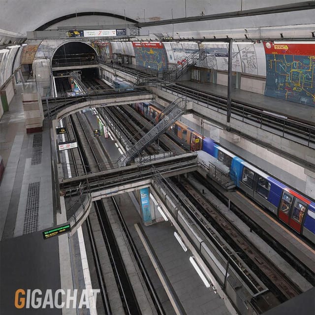 Всемирный день метро — открытка, нарисованная нейросетью GigaChat