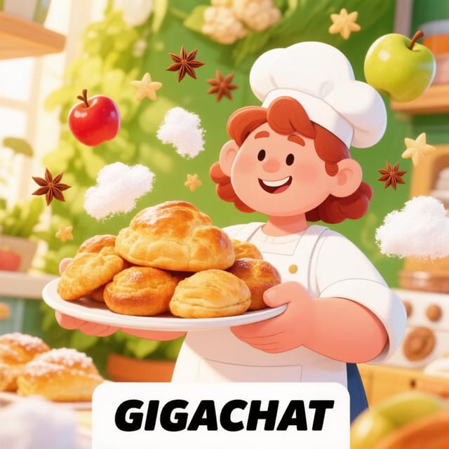 День яблочного штруделя — открытка, нарисованная нейросетью GigaChat
