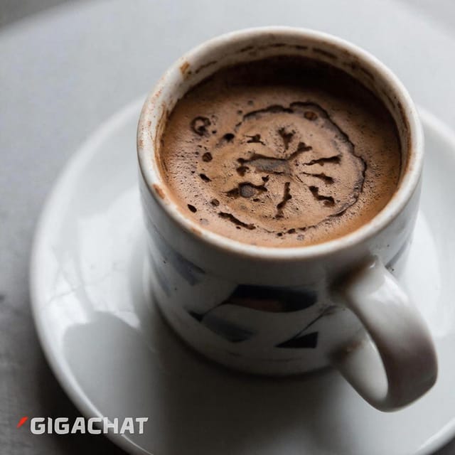 Всемирный день турецкого кофе (ЮНЕСКО) — открытка, нарисованная нейросетью GigaChat