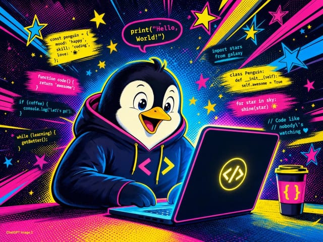 День рождения операционной системы Linux — открытка, нарисованная нейросетью ChatGPT