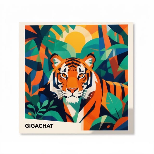 Международный день тигра — открытка, нарисованная нейросетью GigaChat