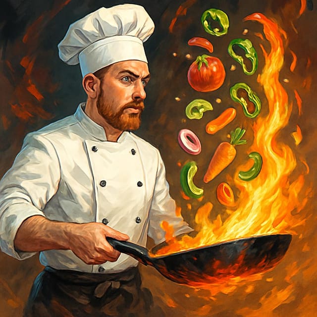 Международный день повара — открытка, нарисованная нейросетью ChatGPT