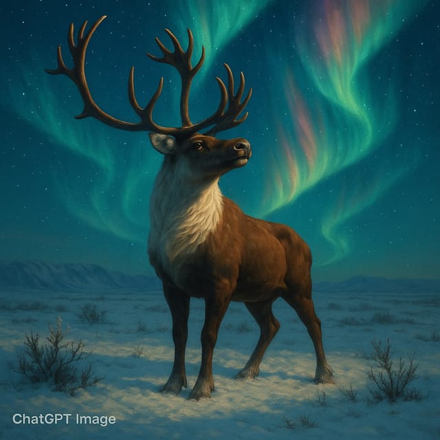 День поиска северного оленя 🦌 — открытка, нарисованная нейросетью ChatGPT