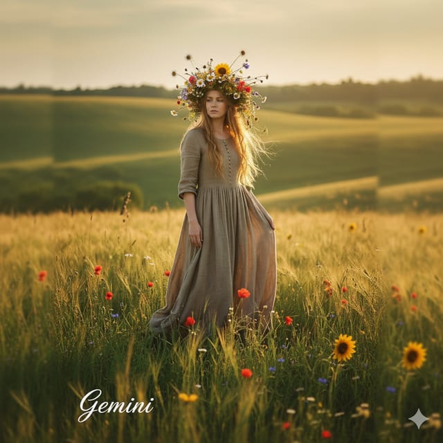Славянский праздник богини Лады — открытка, нарисованная нейросетью Gemini