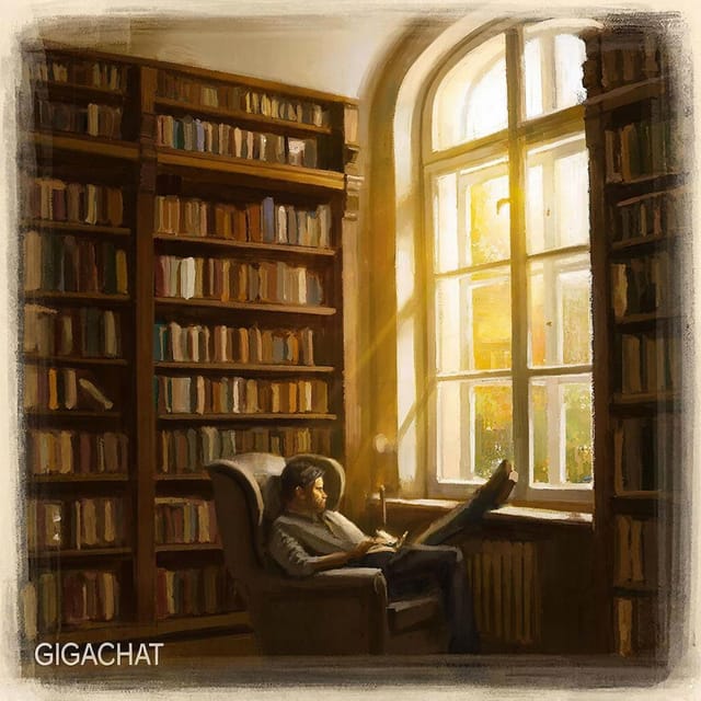 Всемирный день книги и авторского права — открытка, нарисованная нейросетью GigaChat
