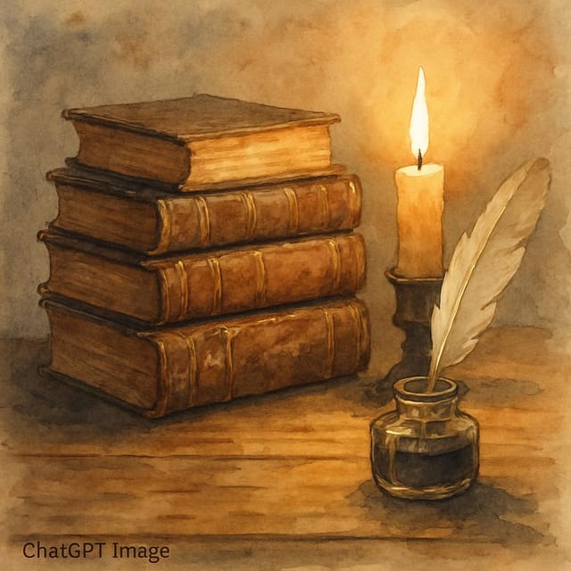 Всемирный день книги и авторского права — открытка, нарисованная нейросетью ChatGPT