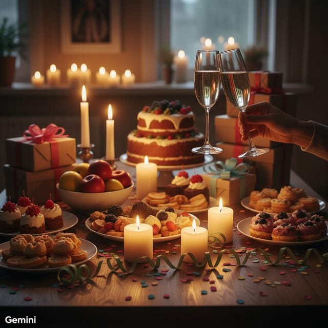 Всемирный день вечеринки (World Party Day) — открытка, нарисованная нейросетью Gemini
