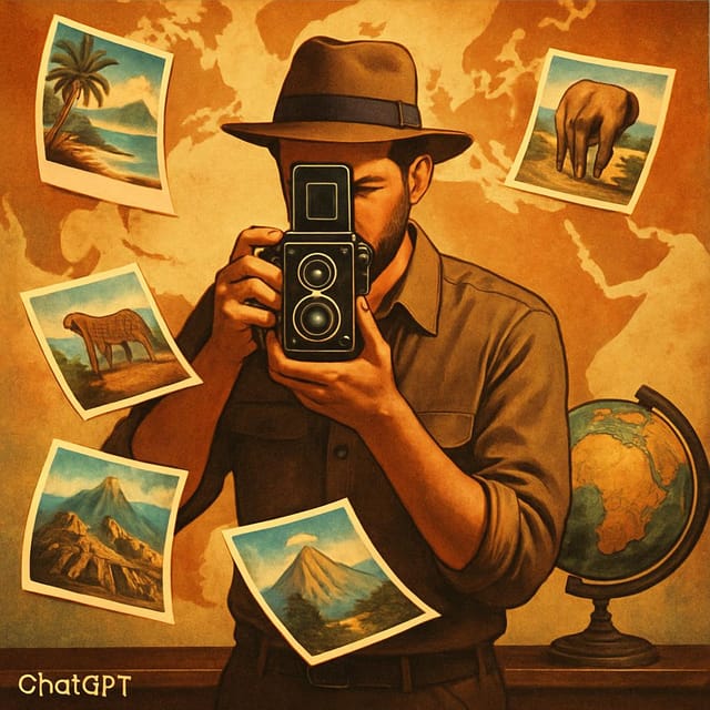 День National Geographic — открытка, нарисованная нейросетью ChatGPT