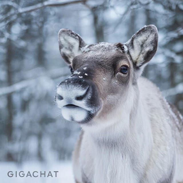 День поиска северного оленя 🦌 — открытка, нарисованная нейросетью GigaChat