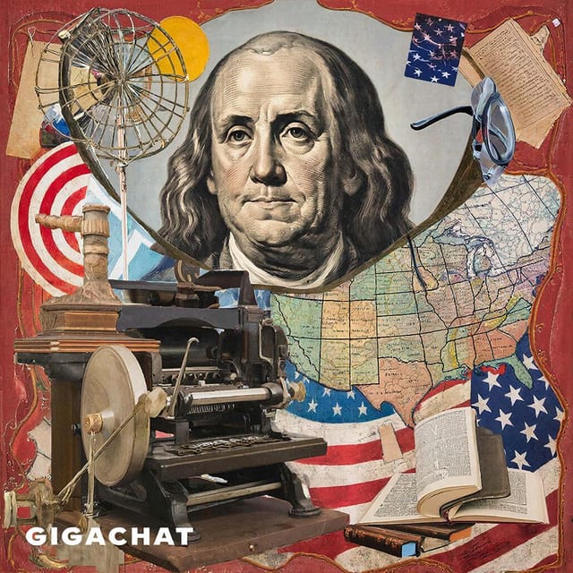 День Бенджамина Франклина — открытка, нарисованная нейросетью GigaChat