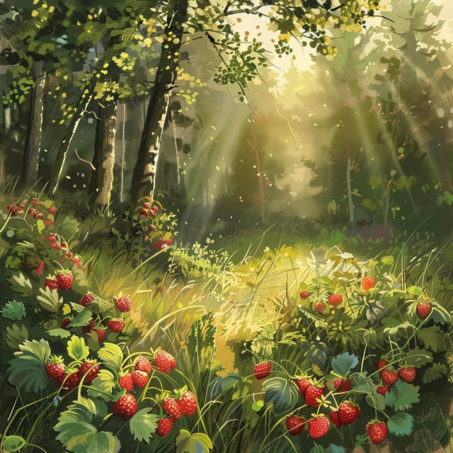 День земляники — открытка