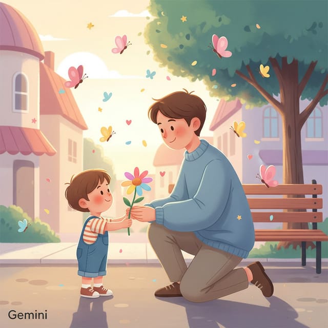 Праздник хорошего настроения — открытка, нарисованная нейросетью Gemini