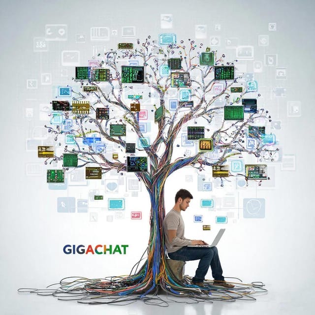 Всемирный день информации 💾 — открытка, нарисованная нейросетью GigaChat