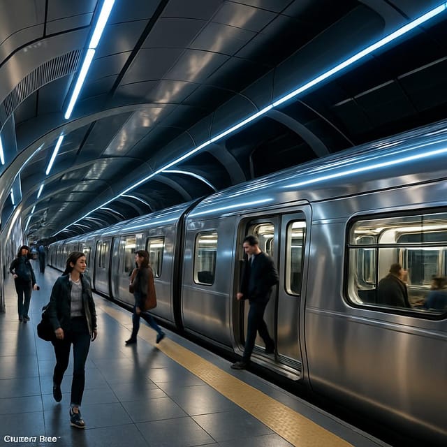 Всемирный день метро — открытка, нарисованная нейросетью ChatGPT