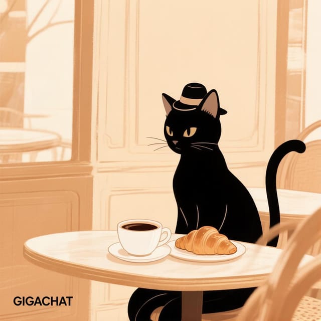 Всемирный день кошек — открытка, нарисованная нейросетью GigaChat