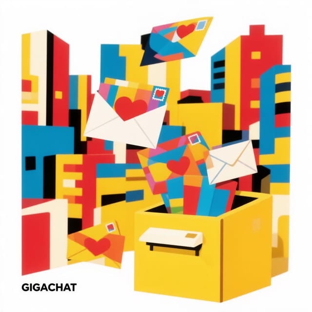 Всемирный день написания писем — открытка, нарисованная нейросетью GigaChat