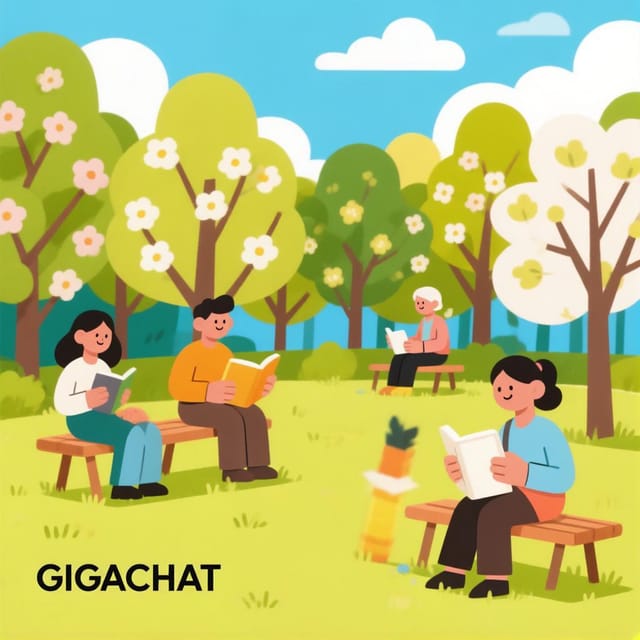 Всемирный день книголюбов — открытка, нарисованная нейросетью GigaChat