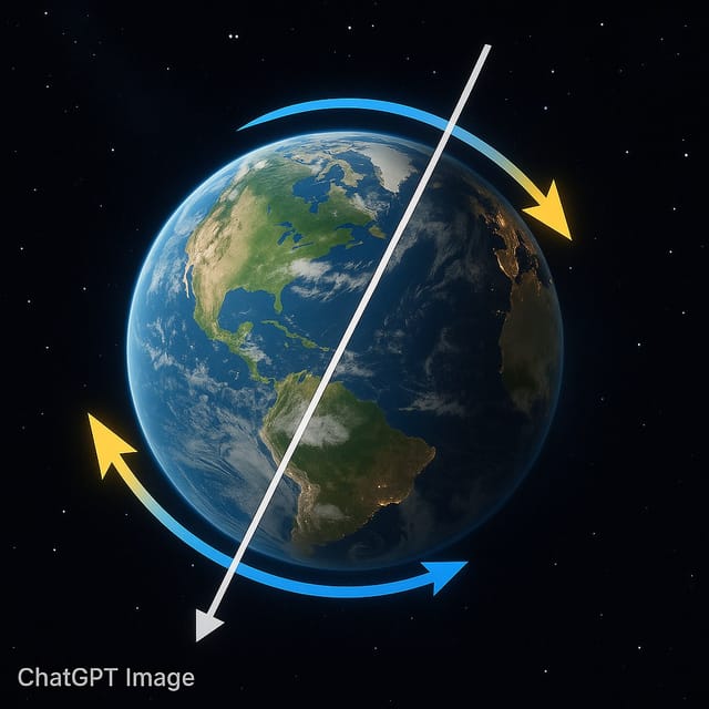 День вращения Земли 🌍 — открытка, нарисованная нейросетью ChatGPT