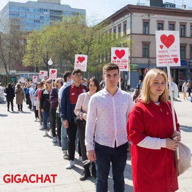 Национальный день донора в России — открытка, нарисованная нейросетью GigaChat