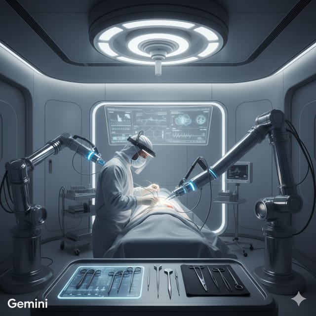 Международный день хирурга — открытка, нарисованная нейросетью Gemini