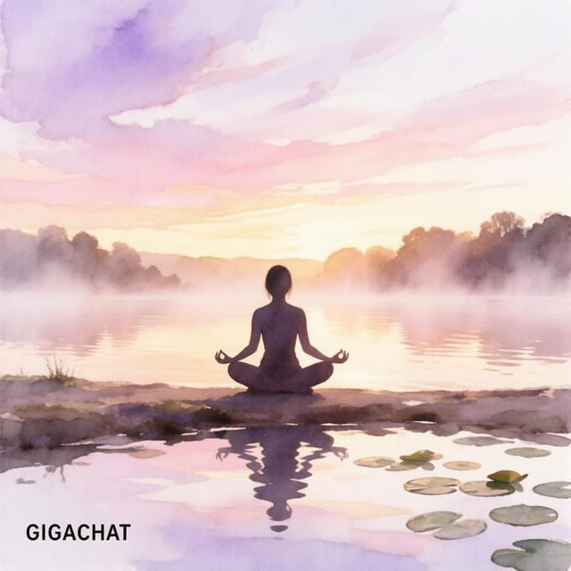 Международный день йоги — открытка, нарисованная нейросетью GigaChat