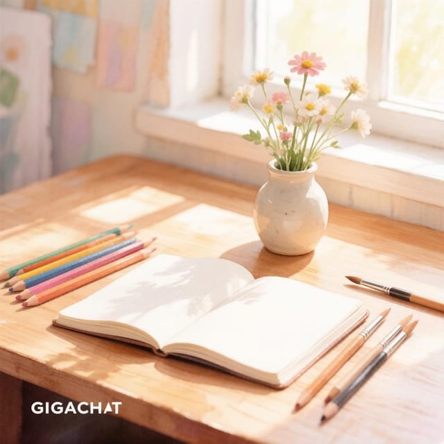 День книжки-раскраски — открытка, нарисованная нейросетью GigaChat