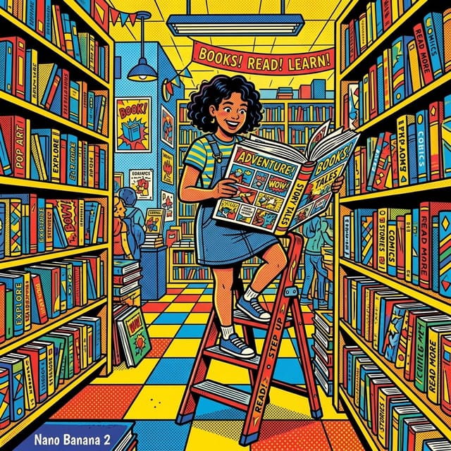 День вспоминания любимых книжек — открытка, нарисованная нейросетью Gemini